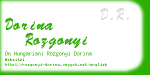 dorina rozgonyi business card